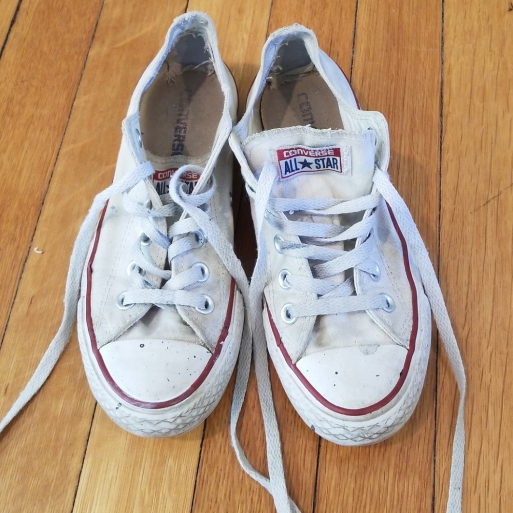 White Converse Sneakers.